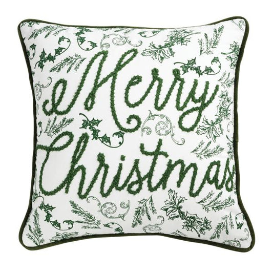 MUD PIE MERRY TOILE  PILLOW