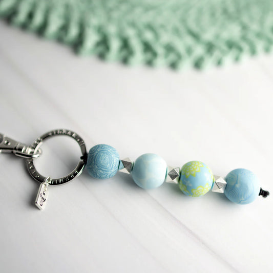 JILZARAH BERMUDA BLUE 4 BALL KEYCHAIN