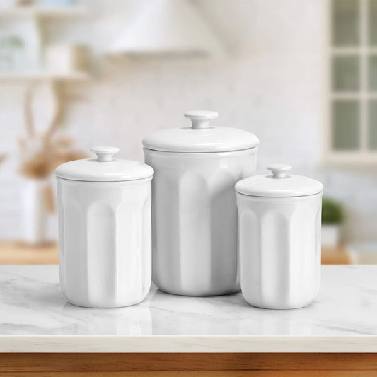 EVERYDAY WHITE VINTAGE 3PC CANISTER SET