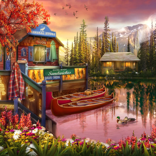 SPRINGBOK PUZZLE 500 PIECE LAKESHORE SERENITY