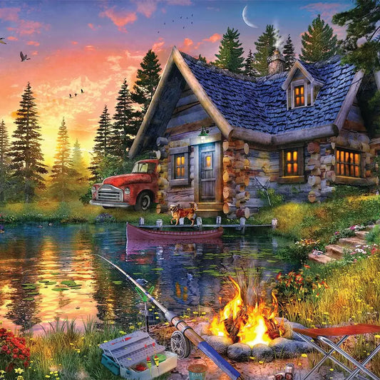 SPRINGBOK PUZZLE 500 PIECE SUN KISSED CABIN