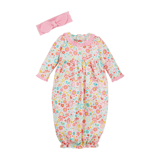 Mud Pie Rainbow Floral Take-Me-Home Set