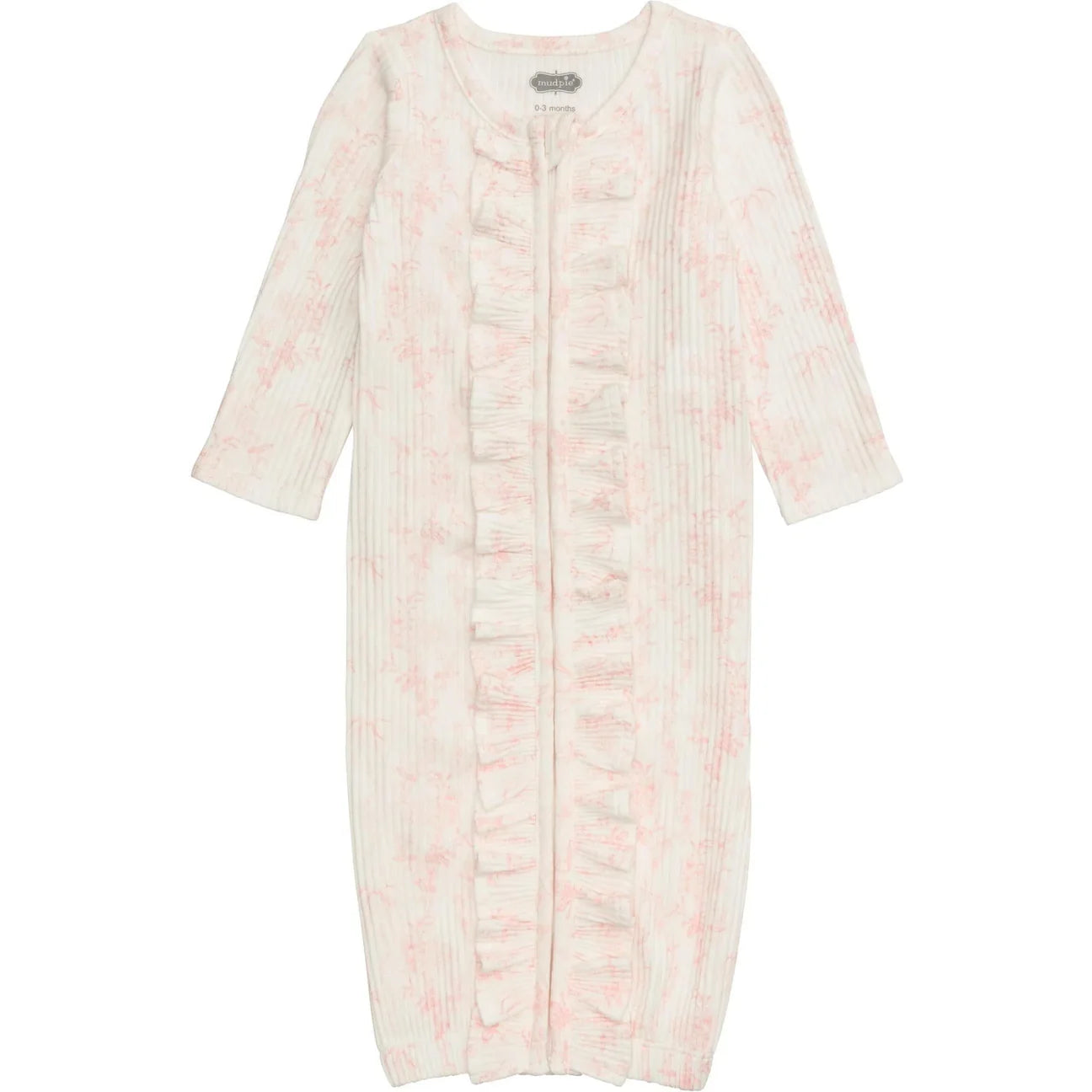 Mudpie Pink Floral Gown 0-3M