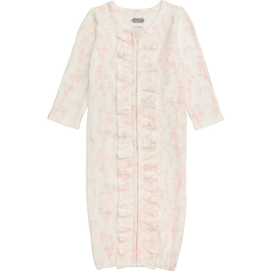 Mudpie Pink Floral Gown 0-3M