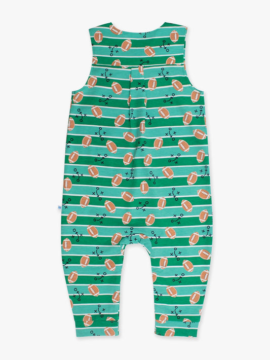 Rugged  Butts Football Longall Romper