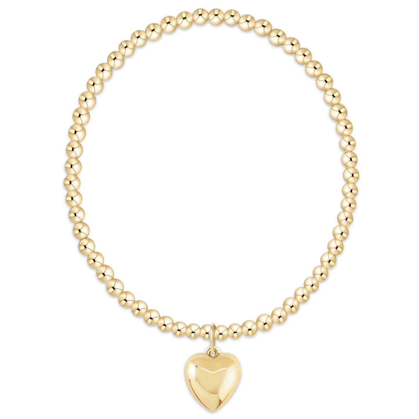 Enewton Classic Gold 3MM Bracelet-Love Plush Gold Charm