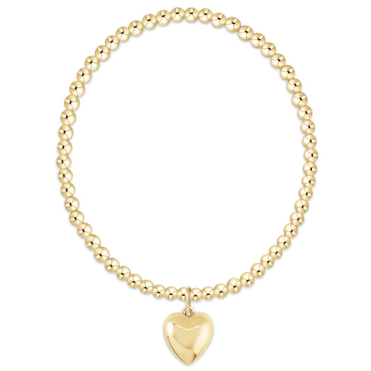 Enewton Classic Gold 3MM Bracelet-Love Plush Gold Charm