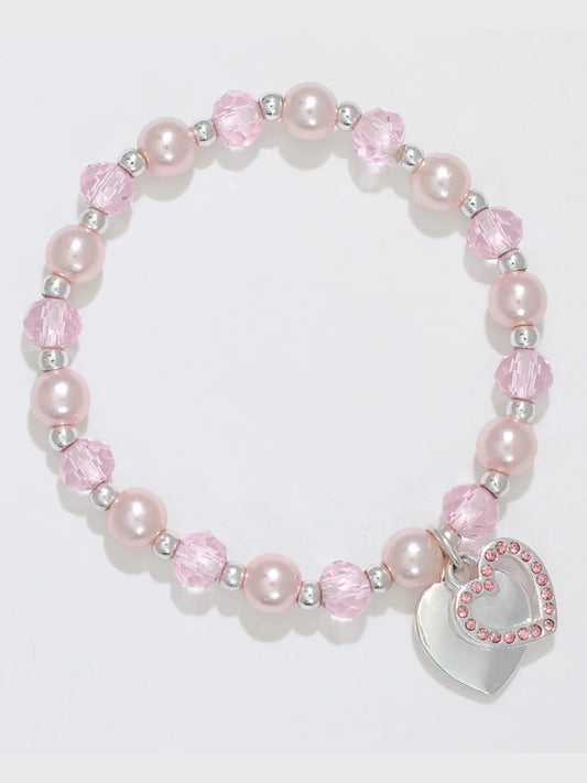 Periwinkle diamond pink heart