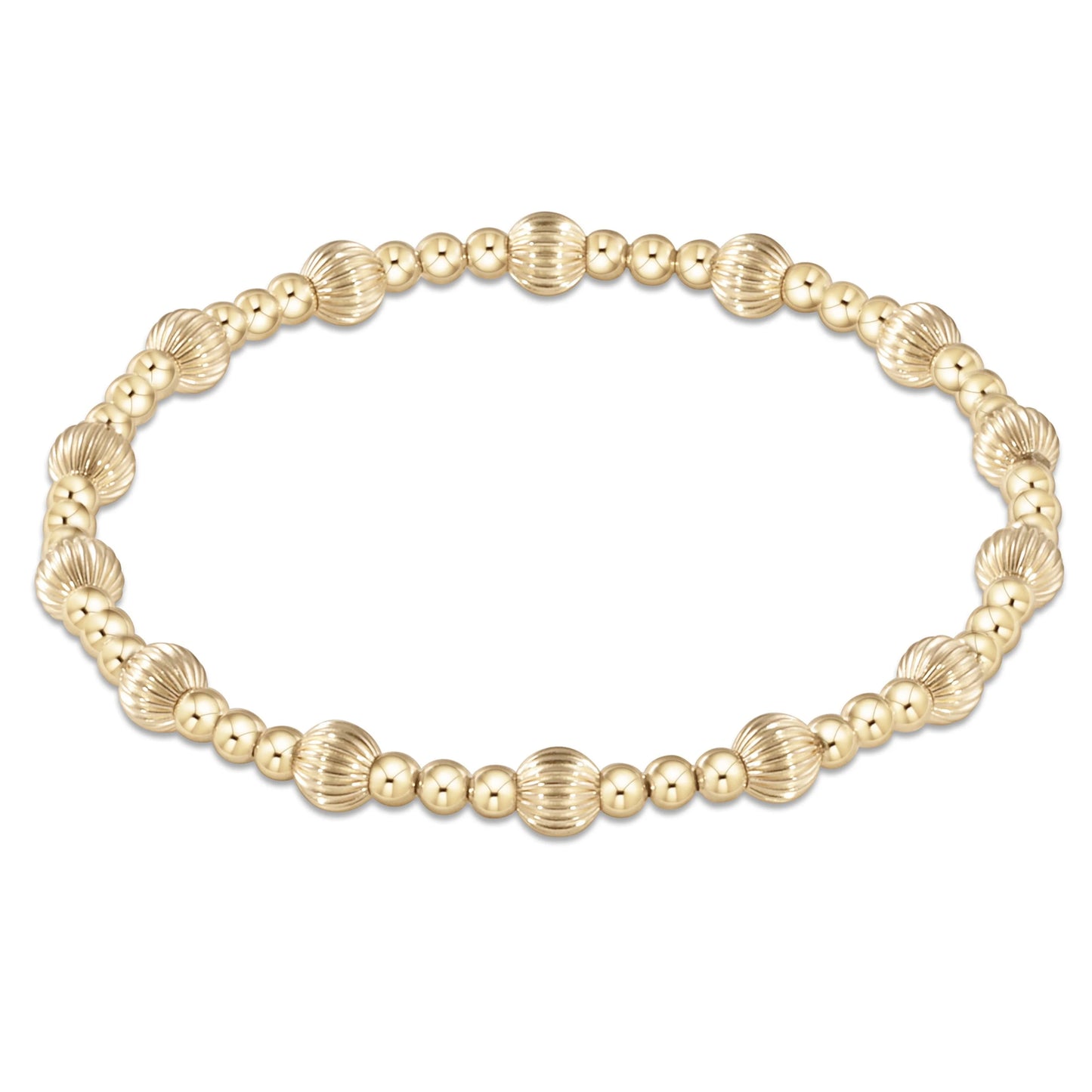 Dignity Sincerity Gold 5mm Bracelet - Pearl