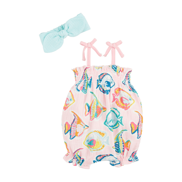 Mudpie Rainbow Fish Bubble and headband 3-6m