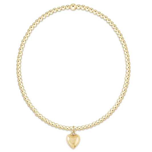 Enewton Egirl Gold 2mm Bracelet - Love Plush Small Gold Charm