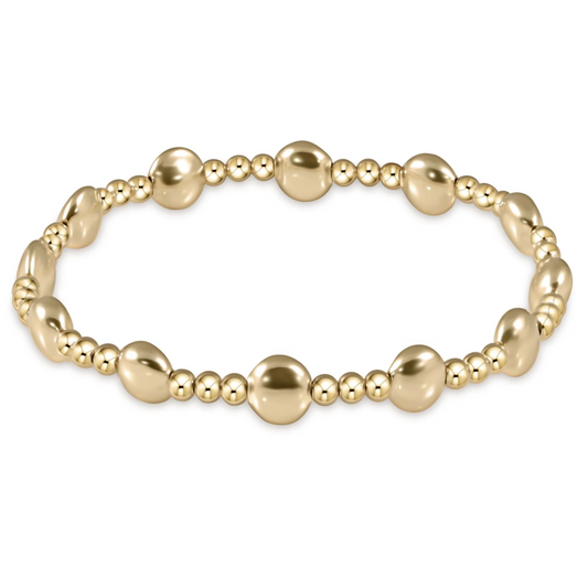 ENEWTON HONESTY GOLD SINCERITY PATTERN 6MM BEAD BRACELET