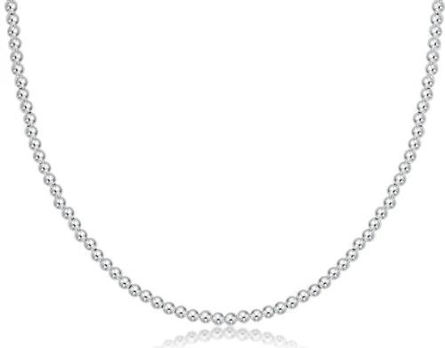 ENEWTON NECKLACE 15" CHOKER CLASSIC 3MM BEAD SILVER