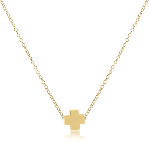 ENEWTON 16" SIGNATURE CROSS GOLD NECKLACE GOLD