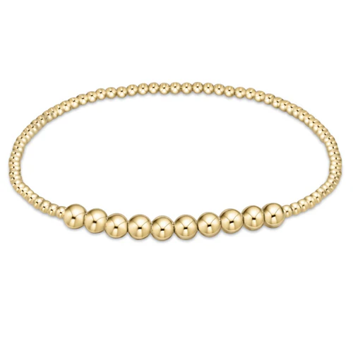 GOLD BEADED BLISS 2MM BEAD BRACELET - 4 MM GOLD