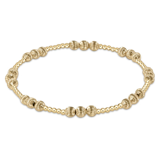 ENEWTON DIGNITY JOY PATTERN 4MM BEAD BRACELET-GOLD