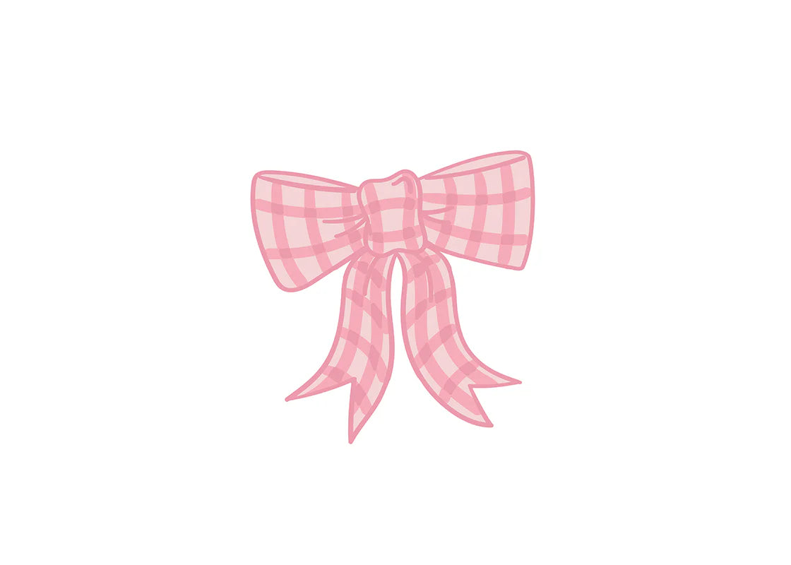 Pink Gingham Bow Mini Attachment