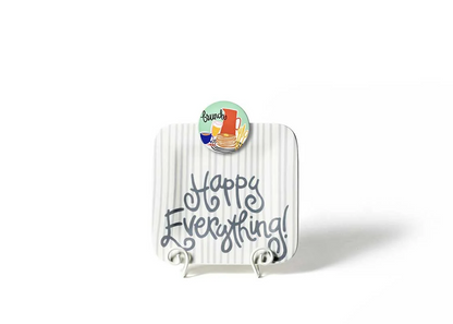 Happy Everything! White Swirl Mini Plate Stand