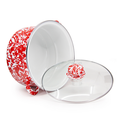 RED SWIRL STOCK POT