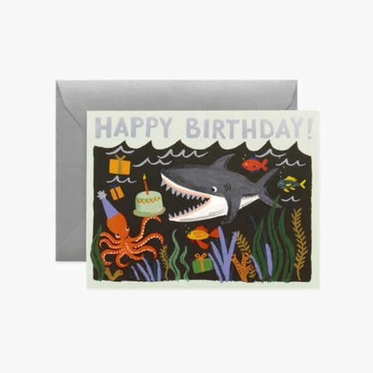 Rifle Paper Shark Birthday Card
