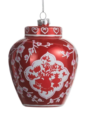 5" Dressed in Plaid Chinoiserie Ornaments