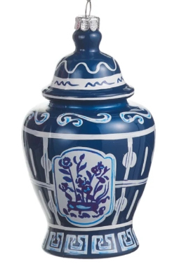 5" Dressed in Plaid Chinoiserie Ornaments