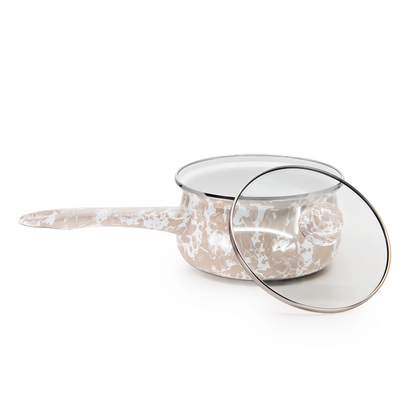 TAUPE SWIRL SAUCE PAN