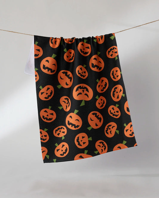 Geometry Tea Towel - Gourd Gang Black