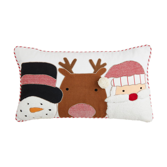 MUD PIE SANTA AND FRIENDS PILLOW