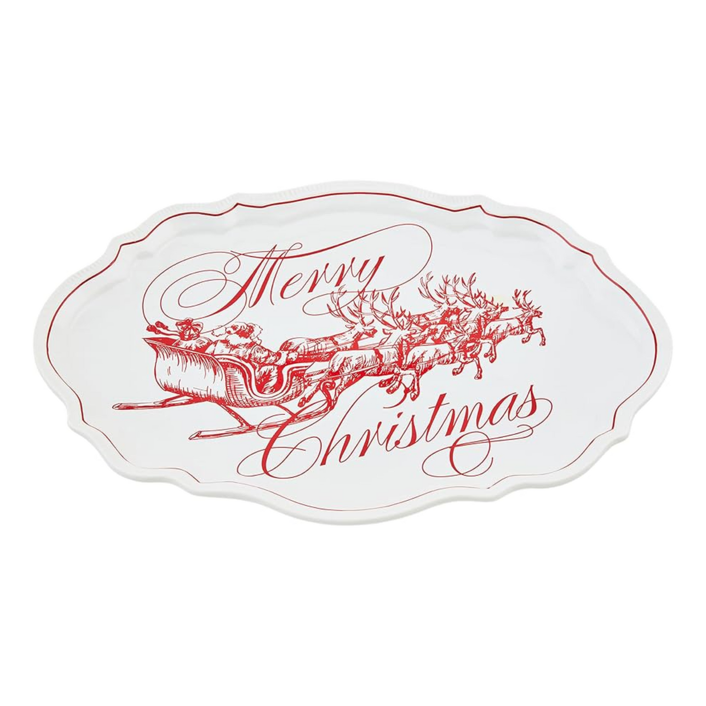 MUD PIE MERRY CHRISTMAS TOILE PLATTER