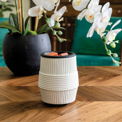 PORCELAIN RIDGES FLIP DISH WAX WARMER