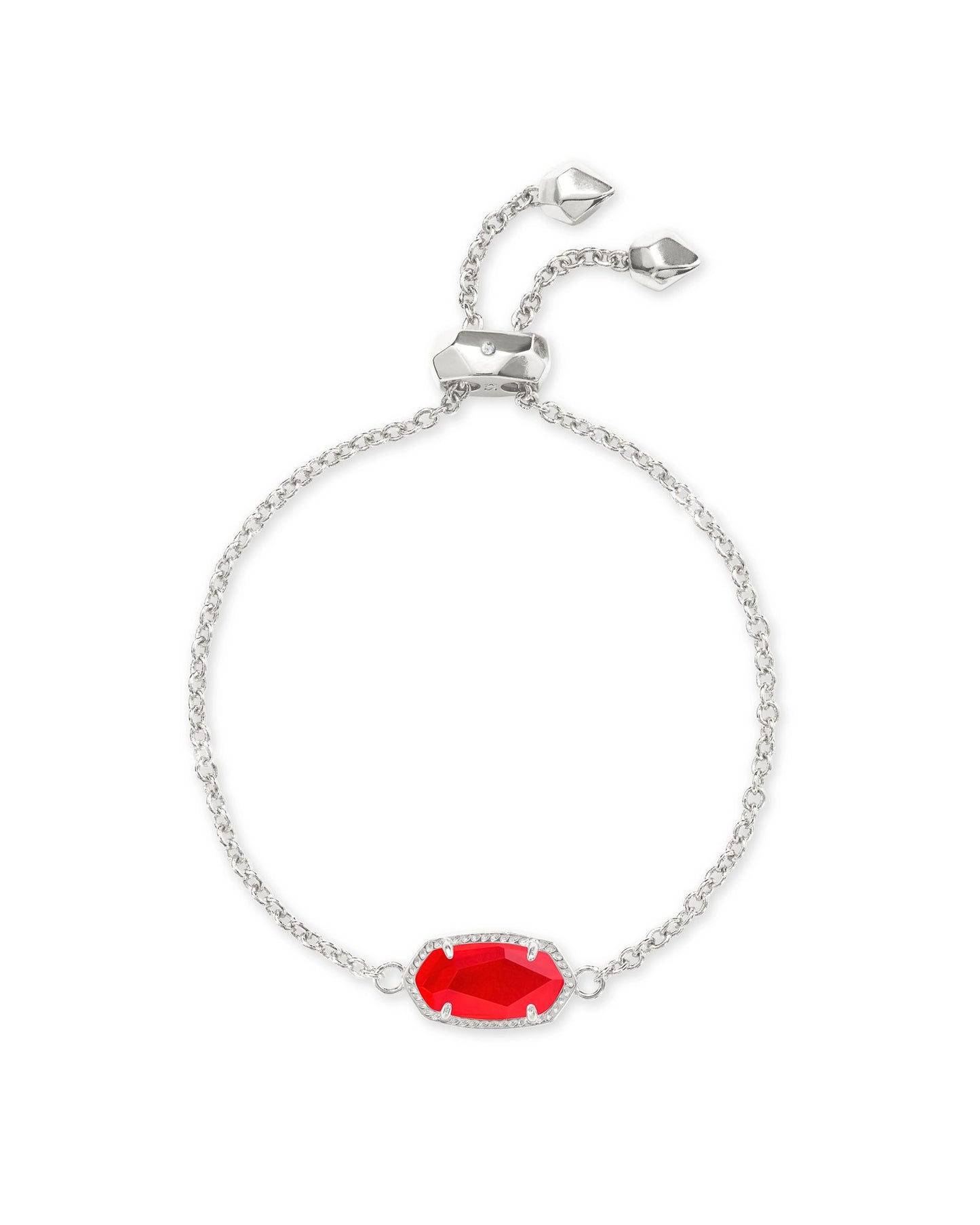 KENDRA SCOTT ELAINA SILVER RED ILLUSION BRACELET