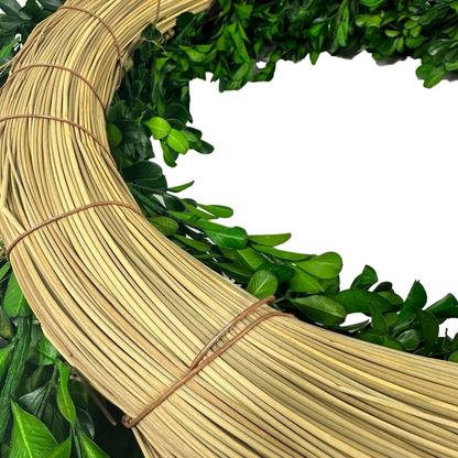 Naturally Preserved Green Boxwood Wreath 21"