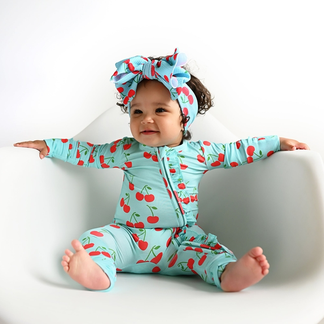 Bamboo Baby Pajama Sleepies Little Baby Ruffle Zip Jojo