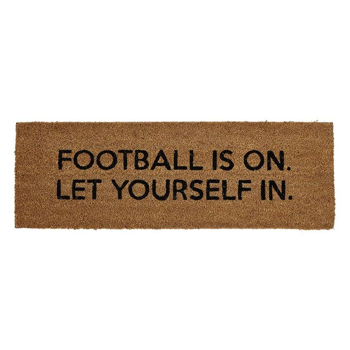 FOOTBALL IS ON DOOR MAT