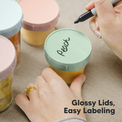 KEABABIES 8 PACK PREP BABY FOOD STORAGE CONTAINERS - MUSK DUSK