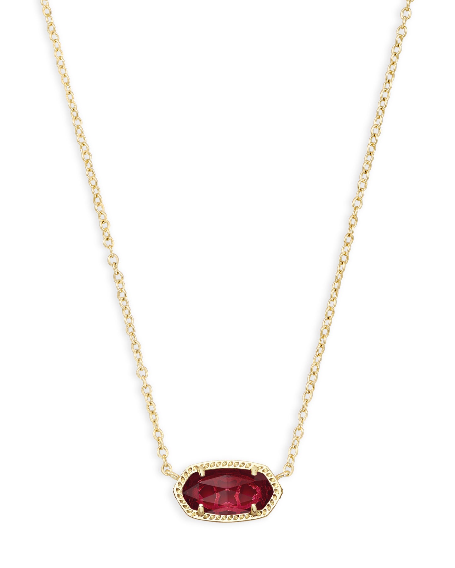 KENDRA SCOTT ELISA SHORT PENDANT NECKLACE GOLD CLEAR BERRY