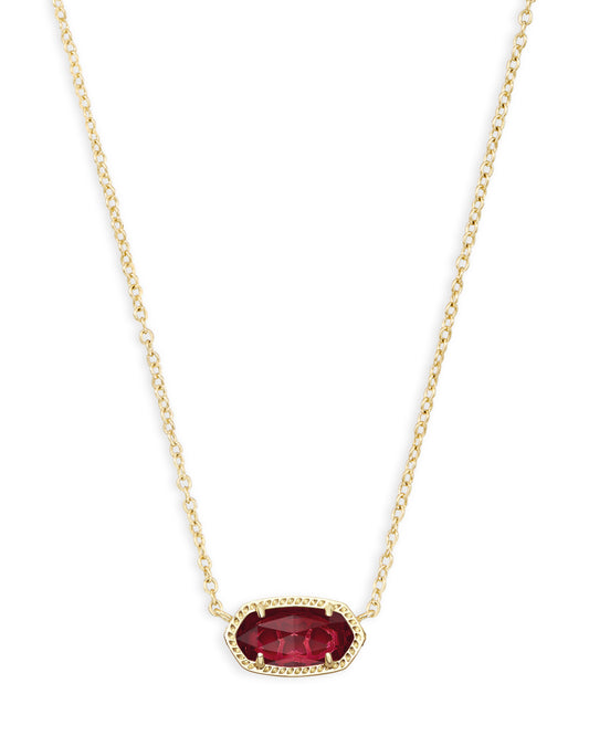 KENDRA SCOTT ELISA SHORT PENDANT NECKLACE GOLD CLEAR BERRY