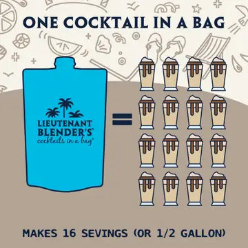 Lieutenant Blender's Mudslide Cocktail / Mocktail Slushie Mix
