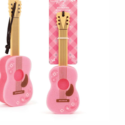 Dolly Parton Pink Guitar Bottle Brush Long-Handle Sponge