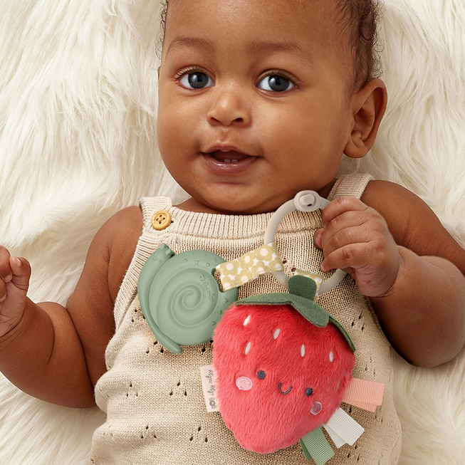 Itzy Pal™ Plush + Teether Bonnie the Strawberry