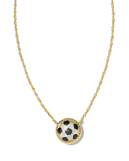 KENDRA SCOTT SOCCER SHORT PENDANT NECKLACE GOLD IVORY MOTHER OF PEARL