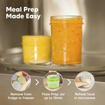 KEABABIES 8 PACK PREP BABY FOOD STORAGE CONTAINERS - MUSK DUSK