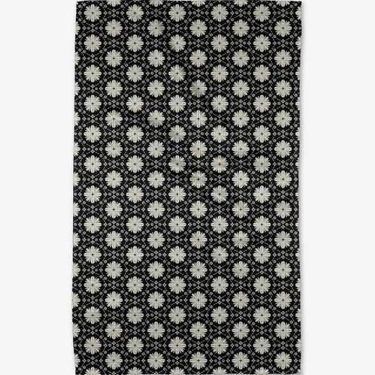 MONOCHROME FLORAL TEA TOWEL