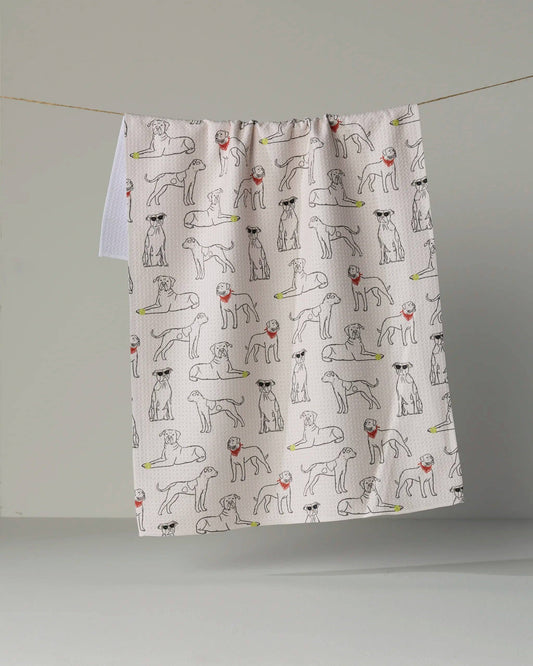 Bulldog Buddies Tea Towel
