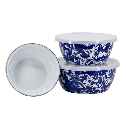 COBALT SWIRL NESTING BOWLS