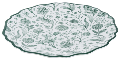 Green Botanical Melamine Dinner Plate (4 pc. set)