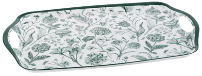 Green Botanical Melamine Serving Tray