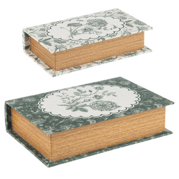 Green Botanical Book Decor