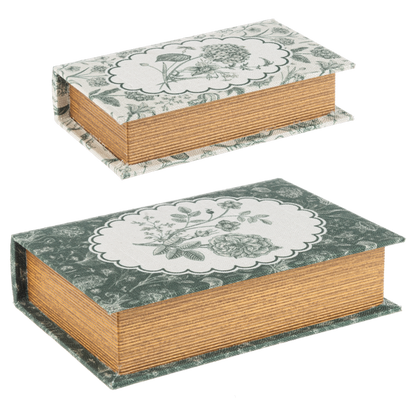 Green Botanical Book Decor